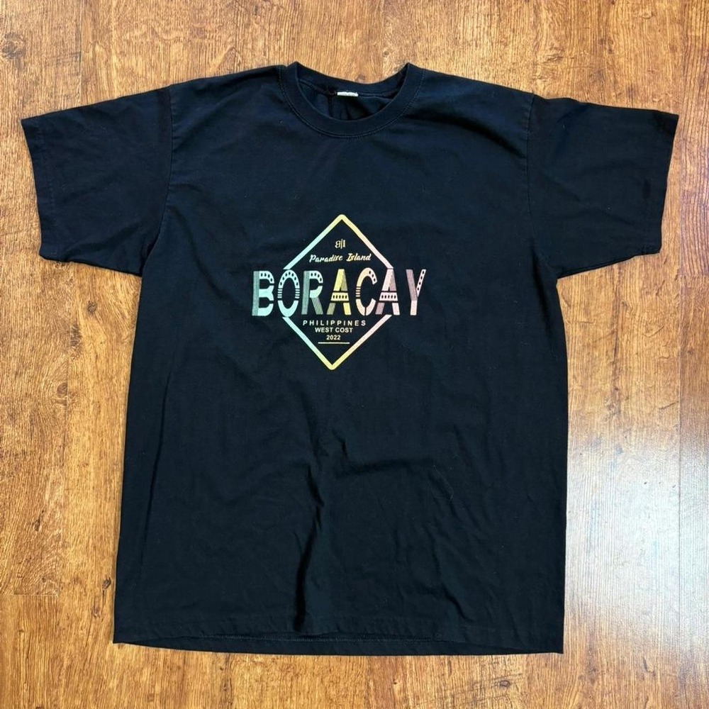 Boracay Philippines Paradise Island T-Shirt Mens XL Black Graphic Tee 2022